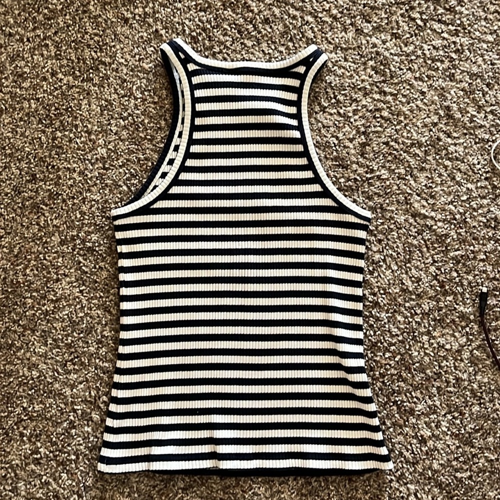 Theory Racer Back Striped Tank - Picture 3 of 3
